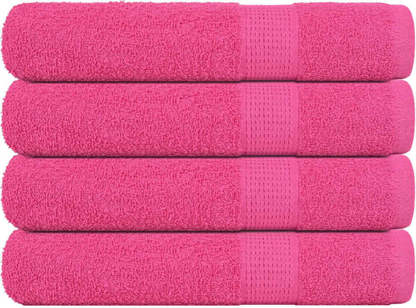 Badstuehåndklær 4 stk rosa 80x200 cm 360 g/m2 100 % bomull