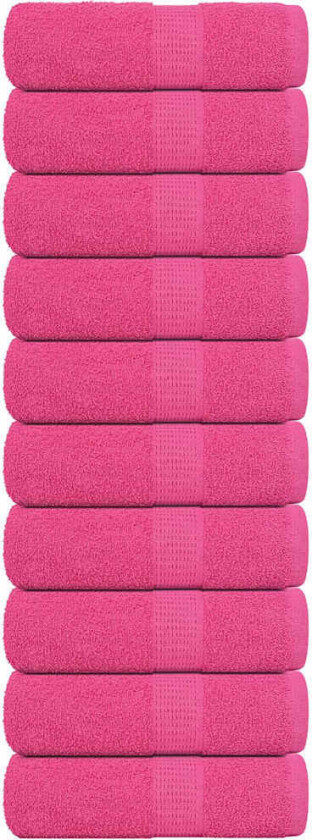 Såpehåndklær 10 stk rosa 30x30 cm 360 g/m2 100 % bomull