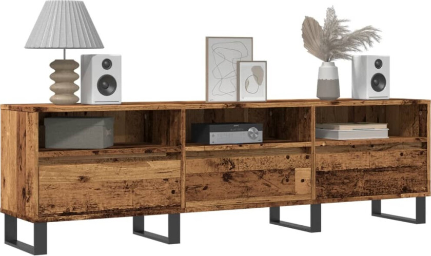 TV-benk gammelt tre 150x30x44,5 cm konstruert tre