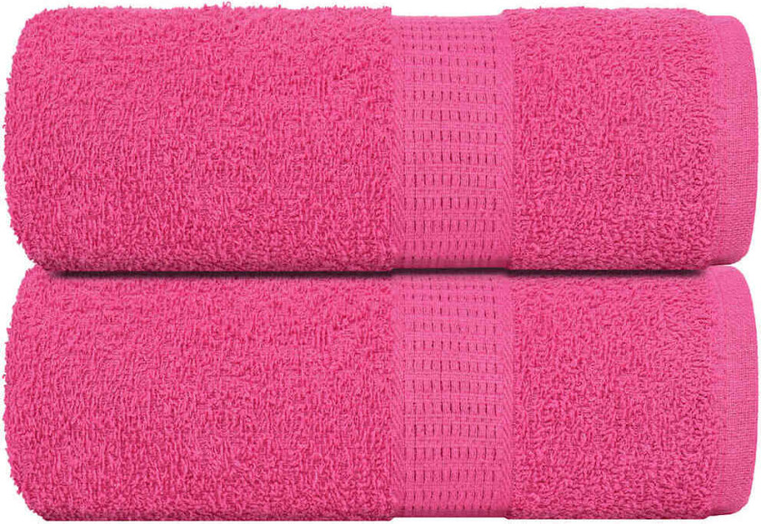 Såpehåndklær 2 stk rosa 30x30 cm 360 g/m2 100 % bomull