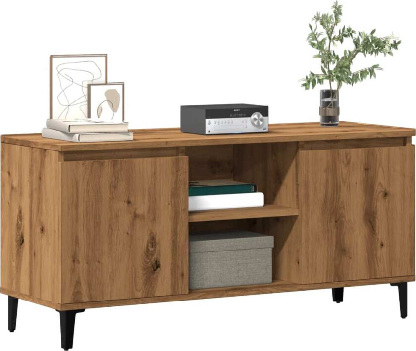 TV-benk artisan eik 102x35x50 cm konstruert tre