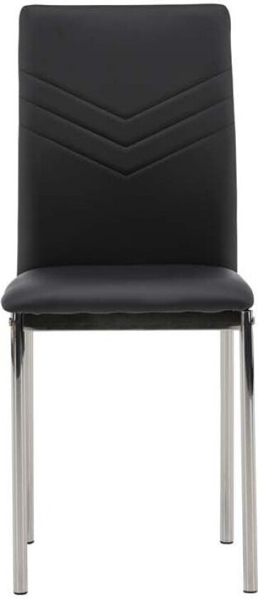 Lily spisestuestoler PU kunstskinn svart.