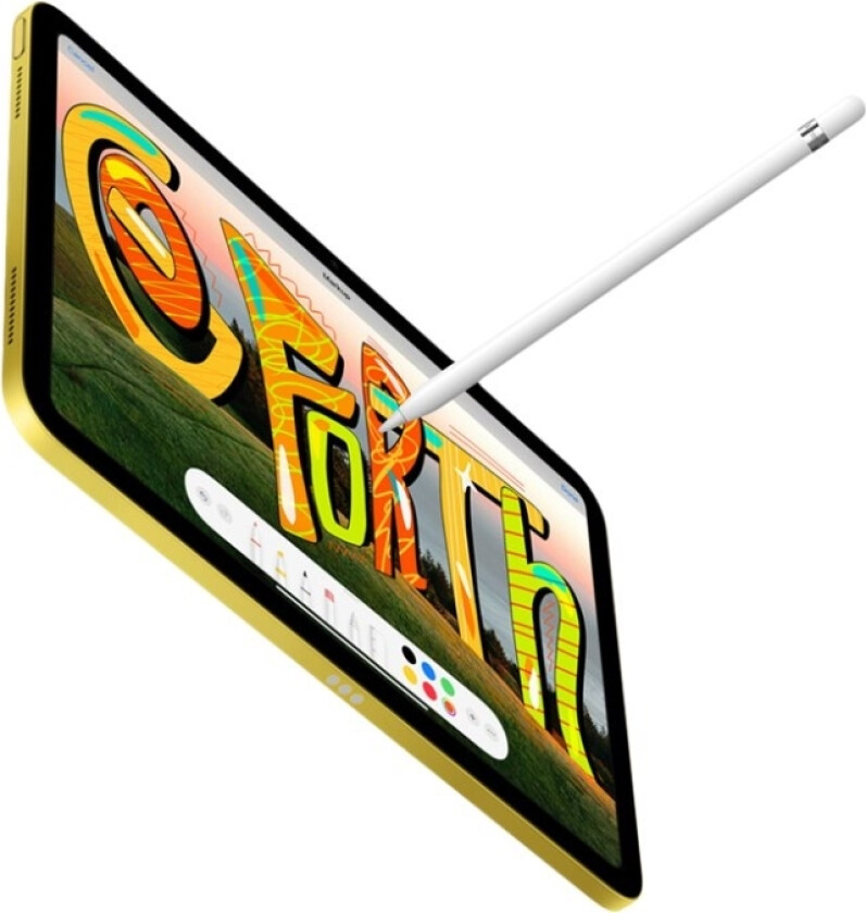 10.9-Inch Ipad Wi-Fi + Cellular - 10. Generasjon - Tablet - 256 Gb - 10.9" Ips (2360 X 1640) - 3G, 4G, 5G - Gul