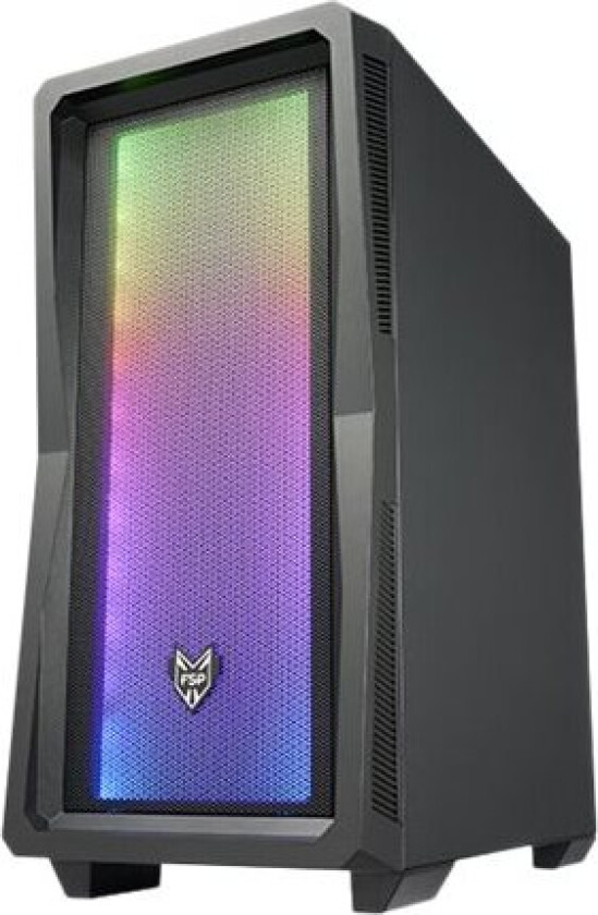 Fsp Cmt212a - Mid Tower - Atx - Sidepanel Med Vindu (Herdet Glass) - Ingen Strømforsyning (Atx) - Svart - Usb/Lyd
