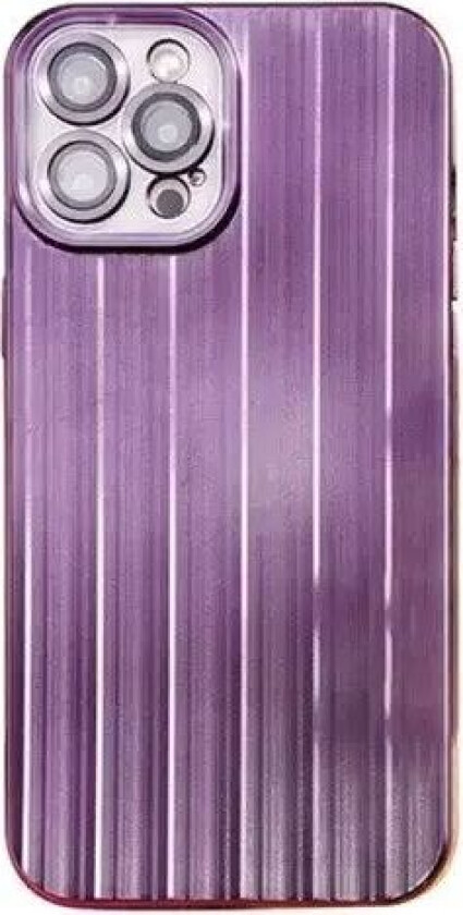 iPhone 14 Pro TPU Plastdeksel med Kameralinsebeskyttelse - Lilla