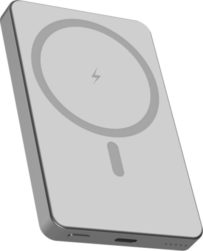 Sinox Pro Trådløs Power Bank 5000 Mah. Grå