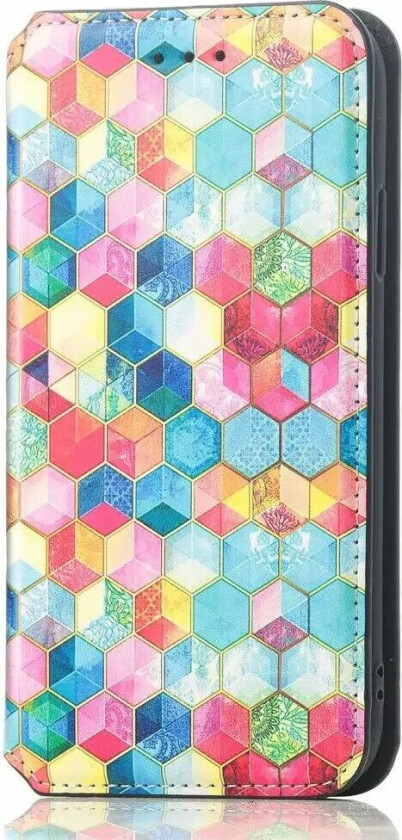 Samsung Galaxy A32 (4G) Caseneo Læder Flip Deksel m. Pung & Farverigt Print - Magiske Felter