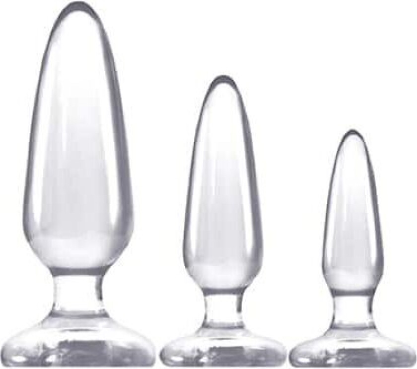NS Novelties Jelly Rancher Butt Plug Trainer Kit Clear Anaplugger pakke