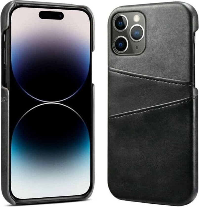 Retro deksel med kortholder Apple iPhone 16 Pro Max - Mørkegrå