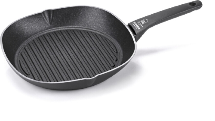 0005551428, Firkant, Grillpanne, Svart, Recy, Aluminium, Keramisk, Gass, Halogen, Induksjon, Forseglet Plate