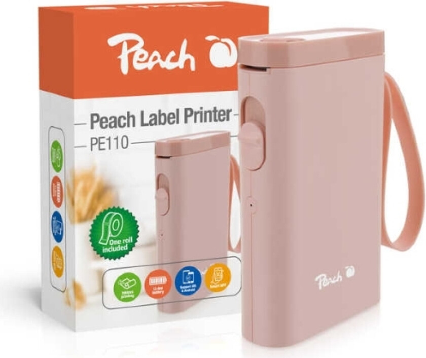 Pe110 Label Printer Direct Thermal 203 X 203 Dpi 60 Mm/Sec Wireless Bluetooth