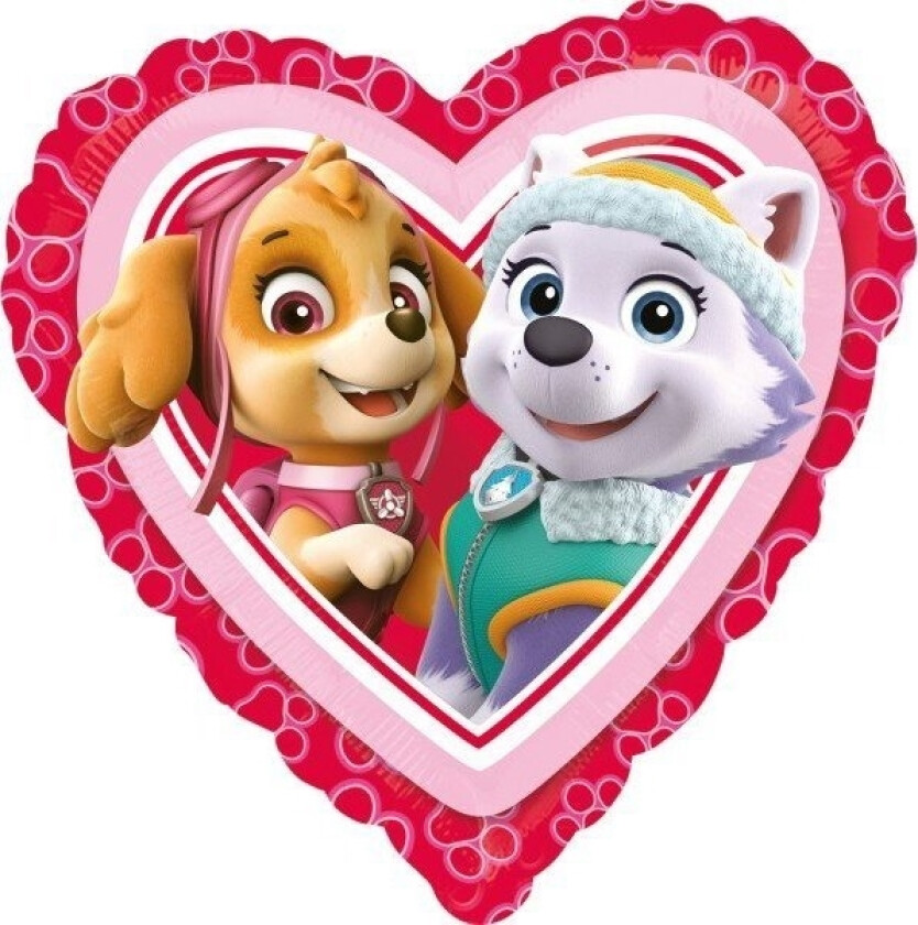 Amscan Rosa Hjertefolieballong Paw Patrol Skye Everest