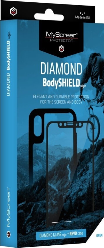 Myscreen Protector Apple Iphone 12/12 Pro 6.1" -: Herdet Glass I Full Skjerm + Myscreen Diamond Bodyshield Revo Beskyttelsesdeksel