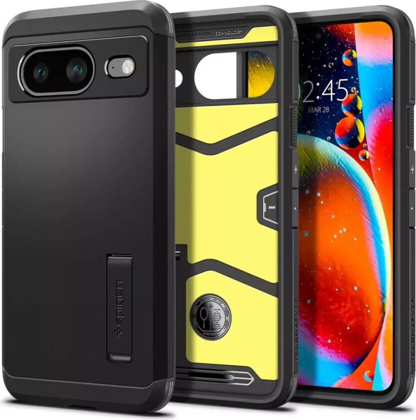 Google Pixel 8 Tough Armor Deksel med Stativ - Svart
