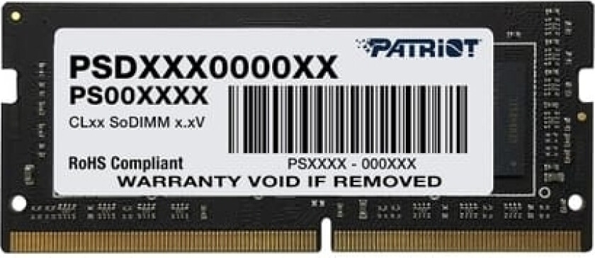 Patriot Signature Line - Ddr4 - Modul - 32 Gb - So Dimm 260-Pin - 3200 Mhz / Pc4-25600 - Cl22 - 1,2 V - Ikke Bufferet - Ikke-Ecc