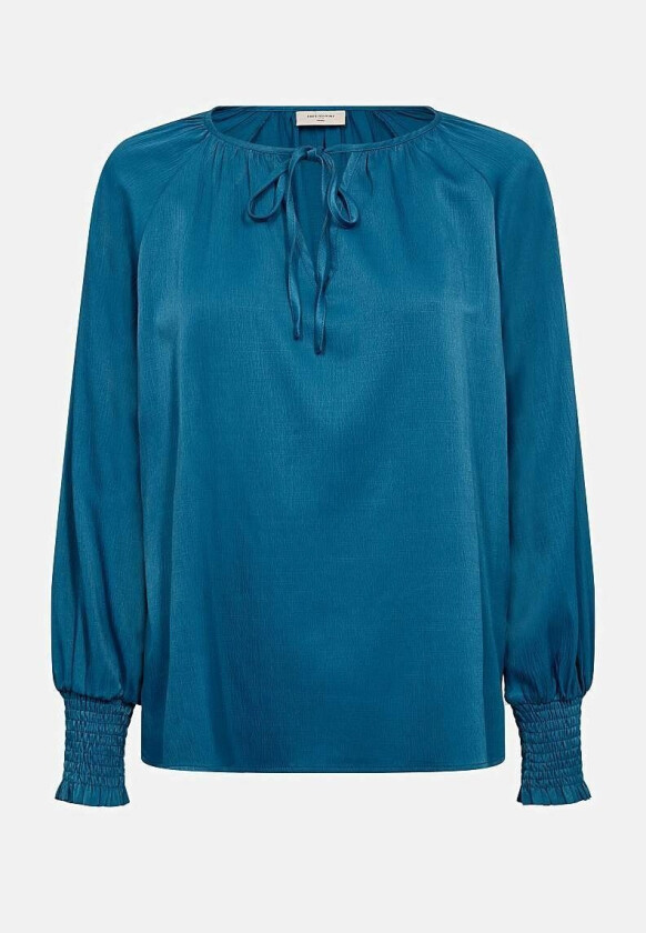 Freequent Ensfarget bluse med struktur Bliss M (40)