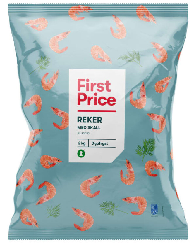 Reker m/Skall Msc Kokte 90/130 2kg