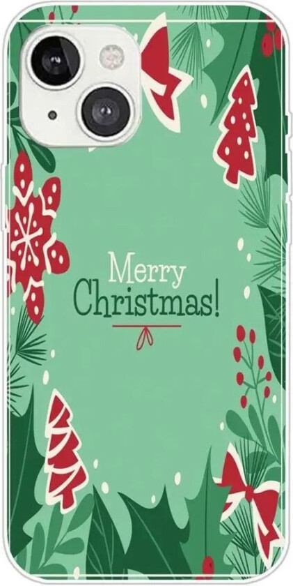 iPhone 15 Fleksibelt Plast Jul Deksel - Merry Christmas - Juleelementer