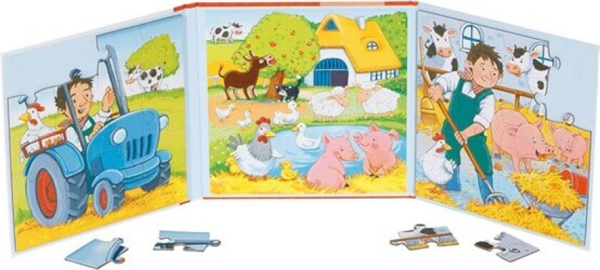 Magnetic Jigsaw Puzzle Book Farm 40 pcs.