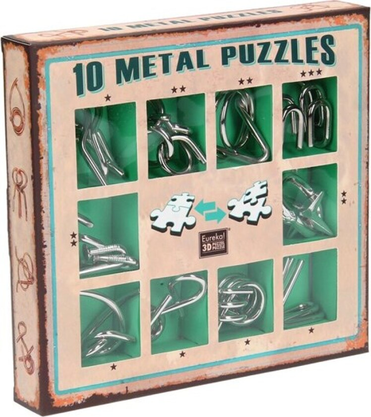Brain puzzle set Green 10 pcs. Blokk