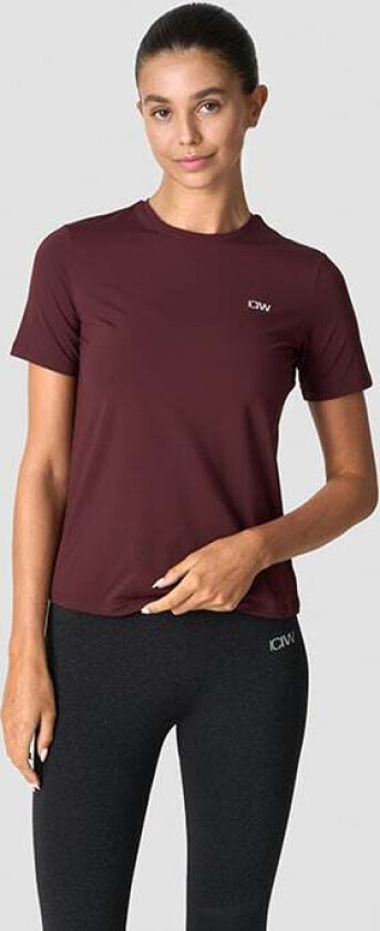 Training T-Shirt High Neck Wmn, Burgundy