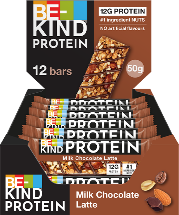 12 x BeKind Protein Bar 50 g Choc Latte