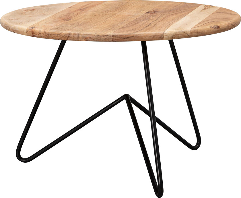 Sampietro Sofabord 60 cm Rundt - Akacia/Svart