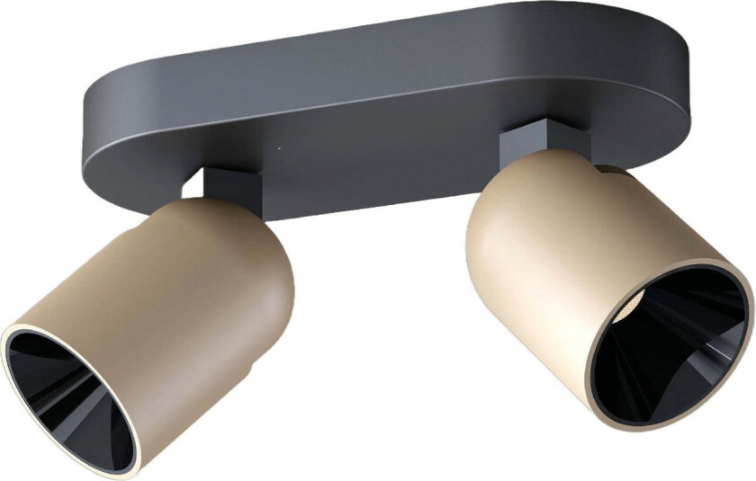 Calvi K2 takspott 2 x 8W 2700 Kelvin - Dimbar - Svart