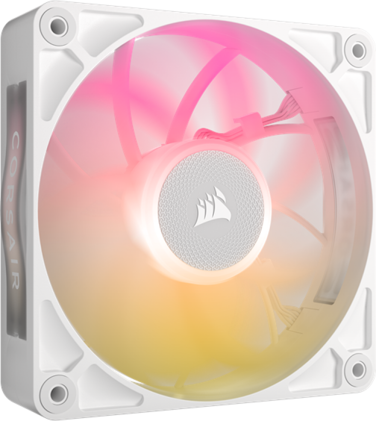 iCUE LINK RX120 MAX RGB - Kabinettvifte - 120mm - Hvit med RGB-lys - 36 dBA