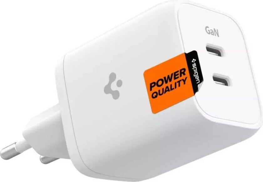Quantum Boost ArcStation GaN 65W Vegglader med 2 x USB-C - Hvit
