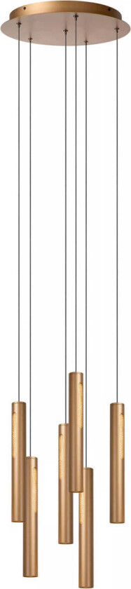 Griffith takpendel 6 x 7,6W - Dimbar - Bronse