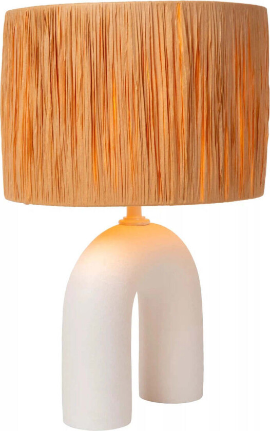 Ronda bordlampe 45 cm - Hvit / Natur