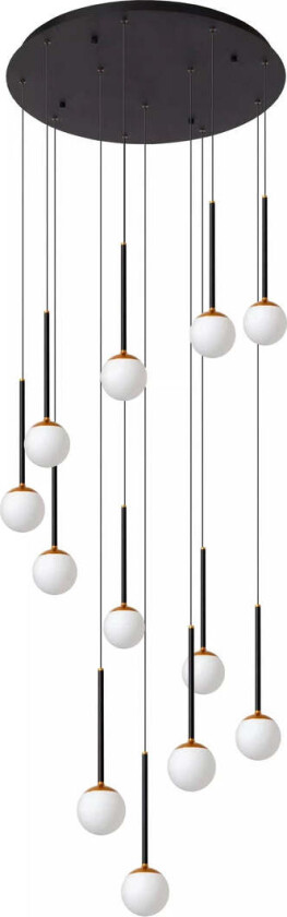 Calina takpendel 12 x 7,7W 2560 Kelvin - Dimbar - Svart / Hvit