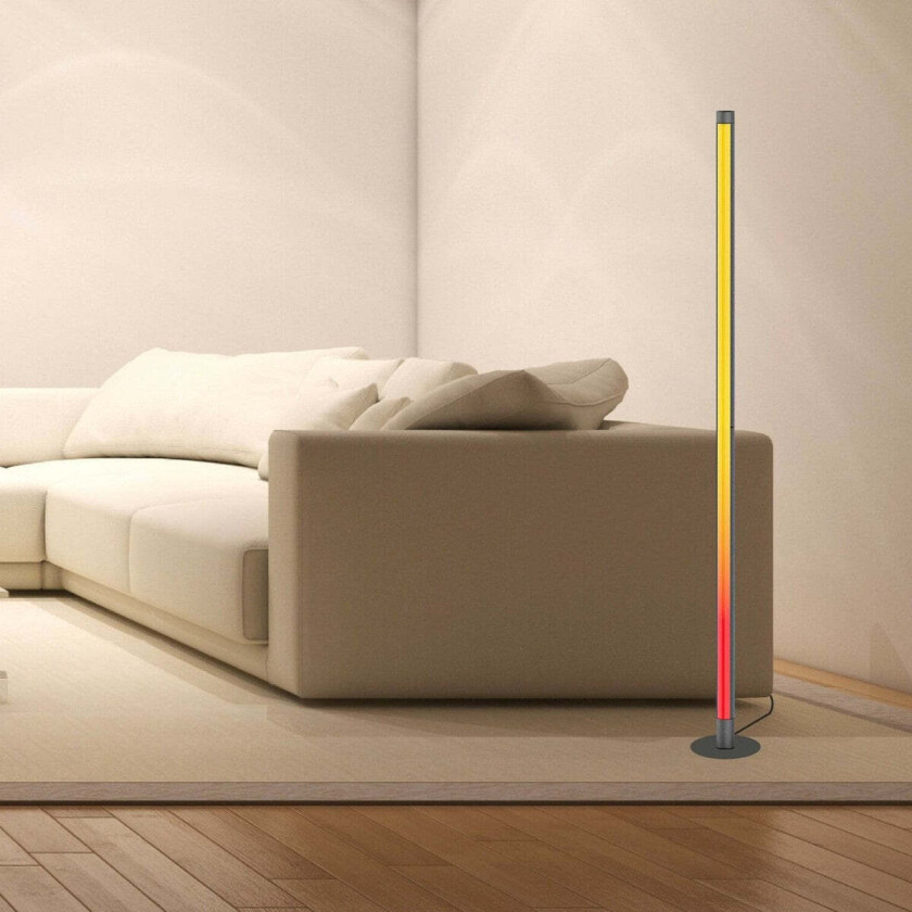 Linq gulvlampe med fjernkontroll og appstyring - Svart