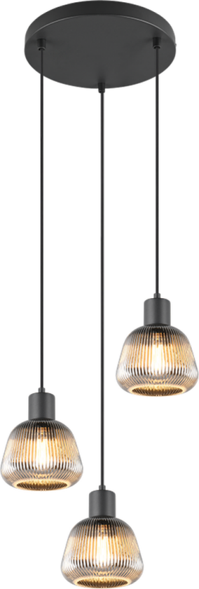 Tarifa rondell takpendel 3-lys - Svart