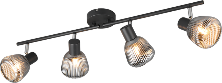 Tarifa taklampe 4-lys - Svart