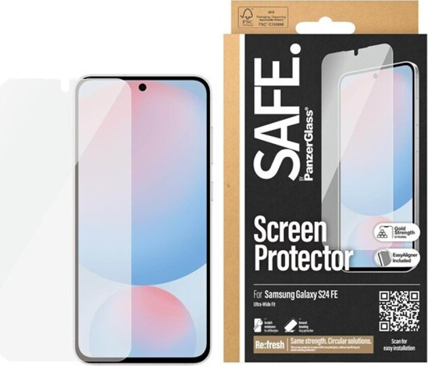 Screen Protector Samsung Galaxy S24 FE | Ultra-Wide Fit w. Aligner