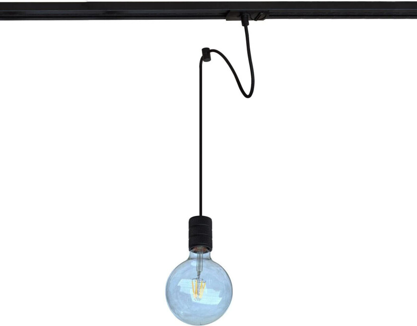 Prios pendellampe Linaro, svart, skinnesystem