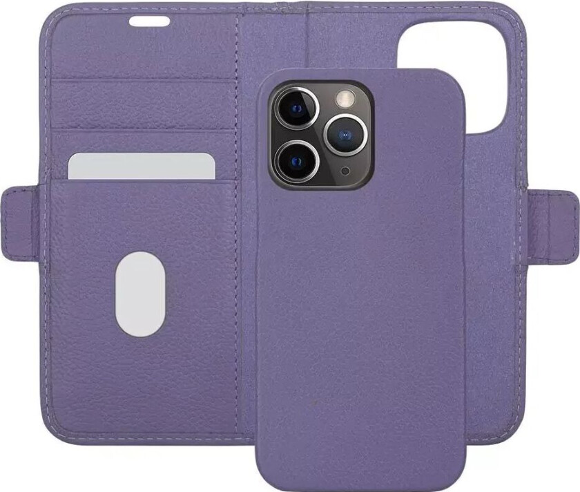 iPhone 13 Pro dbramante1928 New York Magnetisk Ekte Skinn Flip Deksel m. Lommebok - Daybreak Purple