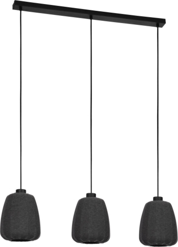 BARLASTON LANGBORD 3L E27 SORT/GRÅ