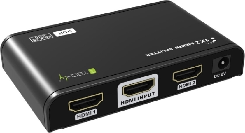 Techly Hdmi2.0 Splitter 4K 2Ways Hdr - Video/Lyd-Splitter - 2 X Hdmi - Stasjonær