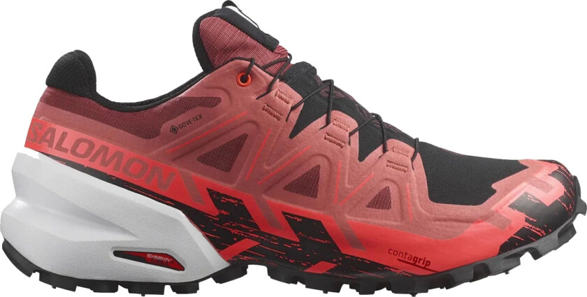 Spikecross 6 GTX Unisex Cow Hide/Black/Fiery Coral 37 ⅓