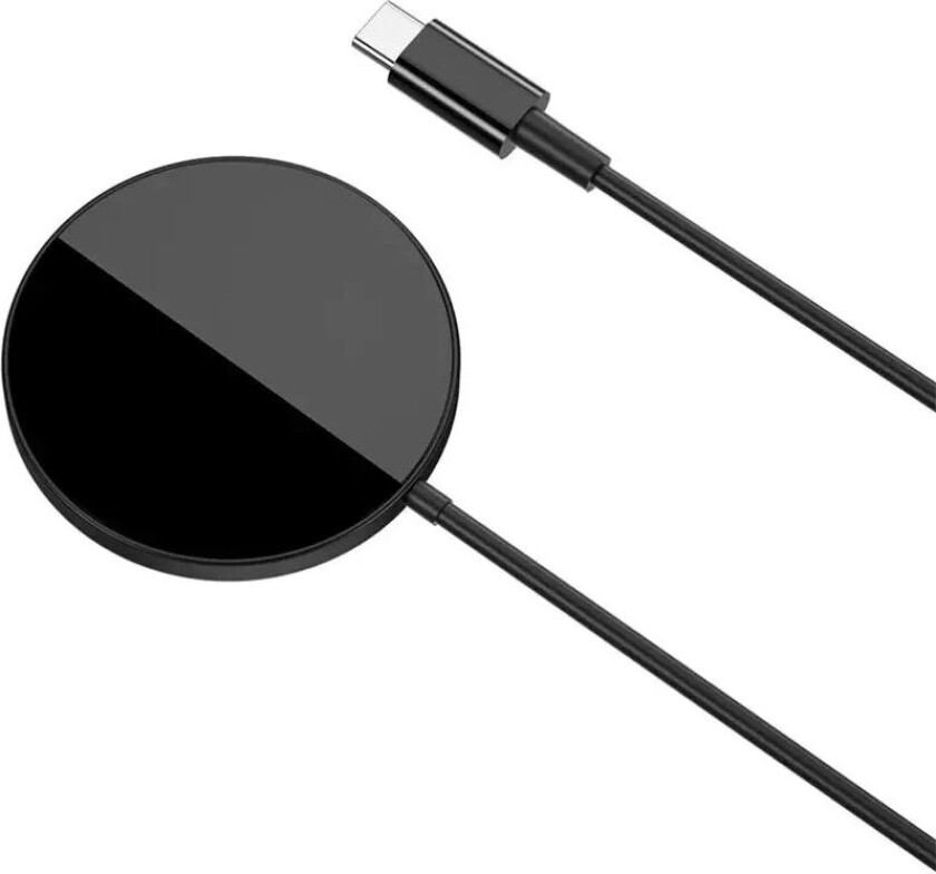 CX011 Magnetisk Trådløs Lader 15W - MagSafe Kompatibel - Svart