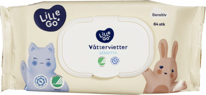 Våtservietter Plastfri 64stk ’