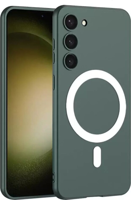 Samsung Galaxy S23+ (Plus) Fleksibelt Plastdeksel med Magnetring - MagSafe Kompatibel - Grønn