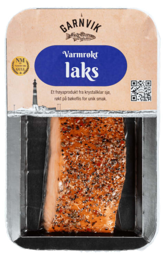 Garnviks Varmrøkt Laks i Bit 200g