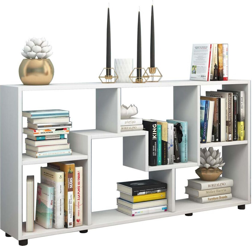 Pintal hylle 6 hyller hvit.