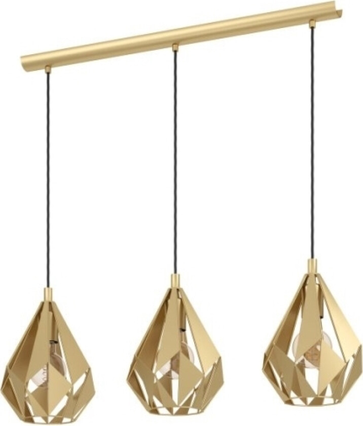 CARLTON LANGBORD 3XE27 GULD