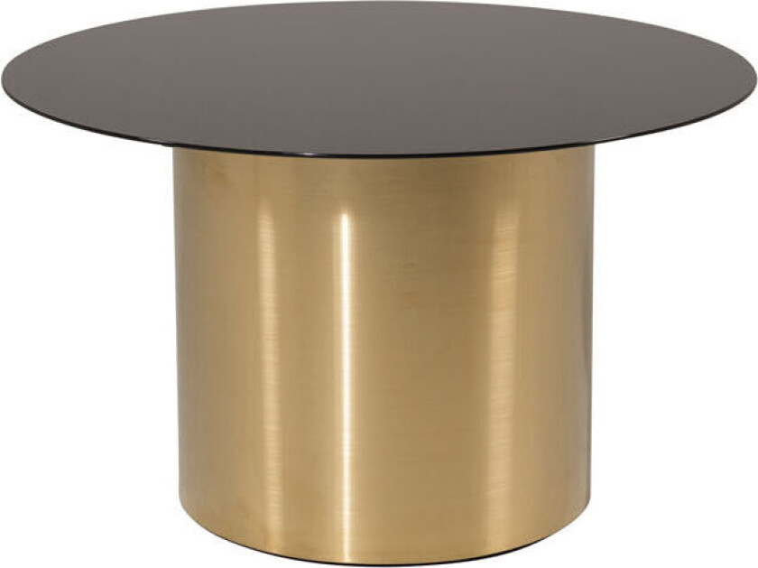 Ystad sofabord Ø75 cm svart glass.