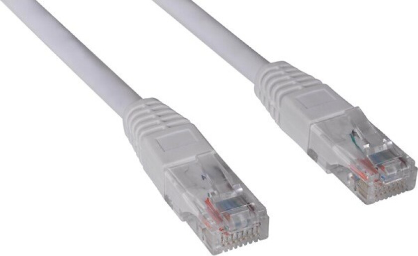 Ethernet Nettverkskabel Cat 6 U/UTP - 3 Meter - Hvit